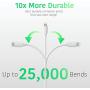 TalkWorks iPhone Charger Lightning Cable 10ft Long Heavy Duty Cord MFI Certified for Apple iPhone 12, 12 Pro/Max, 12 Mini, 11, 11 Pro/Max, XR, XS/Max, X, 8, 7, 6, 5, SE, iPad - White