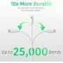 TalkWorks iPhone Charger Lightning Cable 10ft Long Heavy Duty Cord MFI Certified for Apple iPhone 12, 12 Pro/Max, 12 Mini, 11, 11 Pro/Max, XR, XS/Max, X, 8, 7, 6, 5, SE, iPad - White TalkWorks iPhone Charger Lightning Cable 10ft Long Heavy Duty Cord MFI Certified for Apple iPhone 12, 12 Pro/Max, 12 Mini, 11, 11 Pro/Max, XR, XS/Max, X, 8, 7, 6, 5, SE, iPad - White