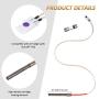 Mudder Fire Burn Pot and Hot Rod Ignitor Kit Replacement Parts for Pit and Traeger Pellet Grill Plus Screws and Fuse