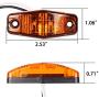 NEW SUN 6pc Amber Lights LED Side Fender Markers Surface Mount Design Truck Trailer Camper Lights Waterproof DOT Approved