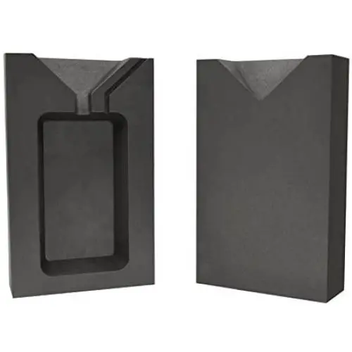 10 Troy Ounce Gold Rectangular Two Part Split Graphite Ingot Mold Precious Metal Casting Melting 10 Troy Ounce Gold Rectangular Two Part Split Graphite Ingot Mold Precious Metal Casting Melting
