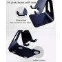 Adjustable Cell Phone Stand, CreaDream Phone Stand, Cradle, Dock, Holder, Aluminum Desktop Stand Compatible with iPhone Xs Max Xr 8 7 6 6s Plus 5s Charging, Accessories Desk,All Smart Phone-Navy Blue