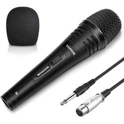 TONOR Dynamic Karaoke Microphone for Singing with 5.0m XLR Cable, Metal Handheld Mic Compatible with Karaoke Machine/Speaker/Amp/Mixer for Karaoke Singing, Speech, Wedding, Stage and Outdoor Activity