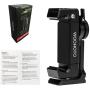 Metal Phone Tripod Mount with Cold Shoe,Woohoto 360 Rotation,Compatible with iPhone 11 12 Pro Max Tripod Mount,Sumsung Smartphone Mount Holder Adapter,Cell Phone Clamp,Video Rig Mount Live Streaming