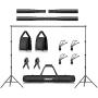 Emart 8.5 x 10 ft Photo Backdrop Stand , Adjustable Photography Muslin Background Support System Stand for Photo Video Studio Emart 8.5 x 10 ft Photo Backdrop Stand , Adjustable Photography Muslin Background Support System Stand for Photo Video Studio