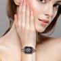 SaNgaiMEi Compatible Bling Band for Apple Watch Band 38mm 40mm Women Rhinestone Stainless Steel Link Band Iwatch Series 6/5/4/3/2/1 Bracelet Metal Strap Mothers Day