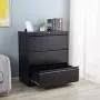 3 Drawer Metal Lateral File Cabinet for Home Office Cabinets File Cabinet with Lock, Black Heavy Duty Metal Storage Printer Stand Filing Cabinet 3 Drawer Metal Lateral File Cabinet for Home Office Cabinets File Cabinet with Lock, Black Heavy Duty Metal Storage Printer Stand Filing Cabinet