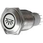 ESUPPORT 12V Car Vehicle Blue LED Light Interior Push Button Metal Toggle Switch 16mm