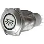 ESUPPORT 12V Car Vehicle Blue LED Light Interior Push Button Metal Toggle Switch 16mm