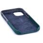 Dockem Wallet Case for iPhone 12 Mini: Built-in Metal Plate for Magnetic Mounting & 1 Credit Card Holder Slot: 5.4'' Luxe M2, Canvas Style Synthetic Leather (Green and Grey)
