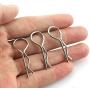 ZRM&E 100pcs 1/16 RC Body Clip Small Bent Body Clips Metal Cotter Pins Springy R Shape Snap Pin Clips for RC HSP Car Truck Buggy Crawler Parts