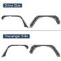 Hooke Road Solid Steel Flat Tube Front & Rear Fender Flares for Jeep Wrangler JK 2007-2018
