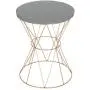Kate and Laurel Mendel Round Metal End Table, Gray Top with Rose Gold Base Kate and Laurel Mendel Round Metal End Table, Gray Top with Rose Gold Base