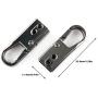 E-outstanding 4-Pack Zipper Pull Tap Metal Zipper Handle for Zipper Sliders Head Zippers Repair Kits Zipper Pull Tab for Suitcase Bag Replacement, Gun Black