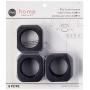 Dritz Home 44398 Square Curtain Grommets, 1-9/16-Inch, Matte Black (8-Piece)