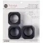 Dritz Home 44398 Square Curtain Grommets, 1-9/16-Inch, Matte Black (8-Piece)