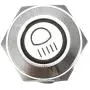 Etopar 12V 5A 19mm Car Auto Blue LED Light Lamp Main Beam Push Button Stainless Steel Metal Toggle Switch Socket Plug