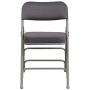 Flash Furniture HERCULES Series Premium Curved Triple Braced & Double Hinged Gray Fabric Metal Folding Chair