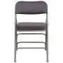 Flash Furniture HERCULES Series Premium Curved Triple Braced & Double Hinged Gray Fabric Metal Folding Chair