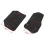 X AUTOHAUX 2pcs Metal Car Accelerator Brake Foot Pad Nonslip Pedals Treadle Cover Red Black
