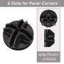 Jovitec 32 Pieces Plastic Connector Wire Grid Cube Organizer Connector for Modular Closet Storage Organizer and Wire Shelving (Black)