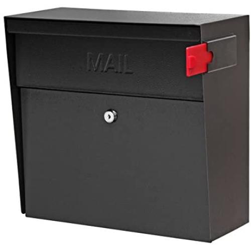 Mail Boss 7162 Metro, Black High Capacity Wall Mounted Locking Security Mailbox,Medium