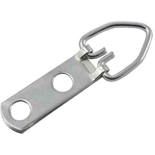 Frameware 2-Hole Narrow Strap Hanger with Screws, Frame-Hanging Hardware (Silver, 100-Pack)