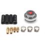 Fuel Pressure Regulator Kit, Gunmetal Fuel Pressure Regulatorwith 8mm 10mm Tail Hose Adjustable Universal for Carburetor Engine
