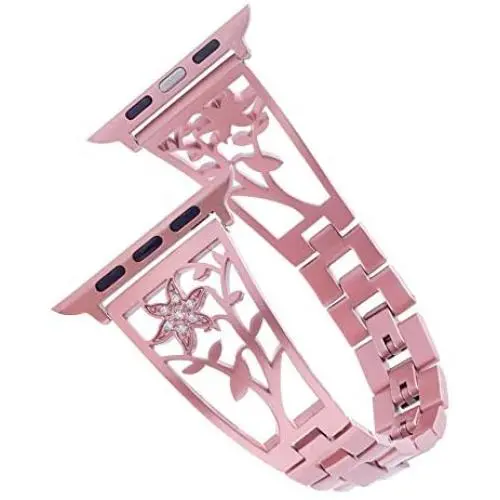 Compatible for Apple Watch Stainless Steel Band 38mm, 42mm Women Wristband Replacement for Apple Watch Series 5/4/3/2/1 Accessories Metal Bling Strap by YvY … Compatible for Apple Watch Stainless Steel Band 38mm, 42mm Women Wristband Replacement for Apple Watch Series 5/4/3/2/1 Accessories Metal Bling Strap by YvY …