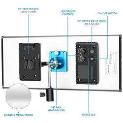 Neewer Dimmable LED Video Light with Metal Frame 1320 LED Beads 3200-5600K CRI 2829Lux/m, CRI 96+ DC Adapter/Battery Power Options for Studio Portrait Product Video Shooting (Battery Not Included)