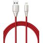 Xcentz iPhone Charger 3ft, MFi Certified Lightning Cable iPhone Charger Cable Metal Connector, Durable Braided Nylon High-Speed Charging Cord for iPhone 11/X/XS Max/XR/8 Plus/7/6/5, iPad, Red