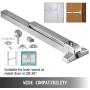 Happybuy Door Push Bar Panic Exit Device with Exterior Lever Commercial Emergency Exit Bar Panic Exit Device for Wood Metal Door Panic Exit Bar with Door Knob (Push Bar with Lever)