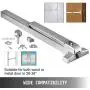 Happybuy Door Push Bar Panic Exit Device with Exterior Lever Commercial Emergency Exit Bar Panic Exit Device for Wood Metal Door Panic Exit Bar with Door Knob (Push Bar with Lever)