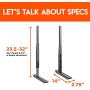Echogear Universal Large TV Stand - Height Adjustable Base for TVs Up to 77'' - Wobble-Free Replacement Stand Works w/ Any TV Including Vizio, TCL, Samsung & More - Flat Design Compatible w/ Soundbars