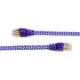 Tera Grand - 3FT - CAT7 10 Gigabit Ethernet Ultra Flat Patch Cable for Modem Router LAN Network - Braided Jacket, Gold Plated Shielded RJ45 Connectors, Faster Than CAT6a CAT6 CAT5e, Purple & Blue Tera Grand - 3FT - CAT7 10 Gigabit Ethernet Ultra Flat Patch Cable for Modem Router LAN Network - Braided Jacket, Gold Plated Shielded RJ45 Connectors, Faster Than CAT6a CAT6 CAT5e, Purple & Blue