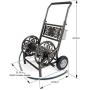 Liberty Garden 301 Never Flat 2-Wheel Decorative Garden Hose Reel Cart, Holds-200-Feet of 5/8-Inch Hose - Bronze