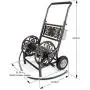 Liberty Garden 301 Never Flat 2-Wheel Decorative Garden Hose Reel Cart, Holds-200-Feet of 5/8-Inch Hose - Bronze