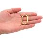 BIKICOCO 1-1/4 Metal Oval Ring Buckle Loops Non Welded for Leather Purse Bags Handbag Straps, Gold - Pack of 10