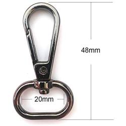 YIXI-SBest 15 Pcs 3/4'' Inside Diameter Oval Ring Lobster Clasp Claw Swivel for Strap Push Gate Lobster Clasps Hooks Swivel Snap Fashion Clips (3/4 inch, Gunmetal)