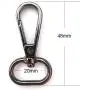 YIXI-SBest 15 Pcs 3/4'' Inside Diameter Oval Ring Lobster Clasp Claw Swivel for Strap Push Gate Lobster Clasps Hooks Swivel Snap Fashion Clips (3/4 inch, Gunmetal) YIXI-SBest 15 Pcs 3/4'' Inside Diameter Oval Ring Lobster Clasp Claw Swivel for Strap Push Gate Lobster Clasps Hooks Swivel Snap Fashion Clips (3/4 inch, Gunmetal)