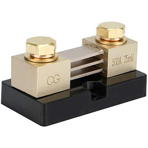 CG 500A 75mV Electrical Ammeter DC Current Shunt Resistor Kit,Metal Ampere Current Shunt,Copper DC Shunt Resistance Resistor Kit