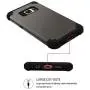 Fingic Case for Galaxy S7 Heavy Duty Dual Layer Protection Hybrid Hard PC & Soft Silicone Rugged Bumper Anti Slip Full-Body Shockproof Protective Phone Case for Samsung Galaxy S7, Gun Metal
