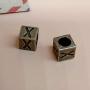 Mystart 104 Pieces(4 Sets) English Alphabet Letter''A-Z'' Cube Beads Loose Beads Charms for Making Jewelry Bracelets