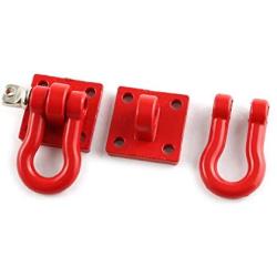 E-outstanding 1 Set Metal Trailer Shackle Rescue Tow Hook for RC Truck Climber Crawler Climbing Car Trailer Parts