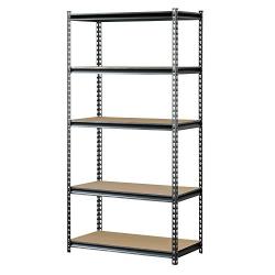 Muscle Rack UR361872PB5PAZ-SV Silver Vein Steel Storage Rack, 5 Adjustable Shelves, 4000 lb. Capacity, 72'' Height x 36'' Width x 18'' Depth