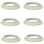 EFINEHOME Efine 6 Pack Socket Screw Bulbs Edison Retro Pendant Lamp Holder Trap Black Twist and Lock E26 E27 Socket Replacement Ring(White)