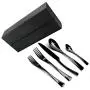JANKNG 20-Piece 18/10 Stainless Steel Flatware Set Mirror Polishing Black, Serive for 4 JANKNG 20-Piece 18/10 Stainless Steel Flatware Set Mirror Polishing Black, Serive for 4