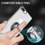 iPhone 7 Plus Case, Daupin Clear iPhone 8 Plus Case with 360 Rotatable Ring Kickstand Magnetic Metal Car Mount Hard PC Shockproof Protective Soft TPU Bumper Phone Case for iPhone 7/8 Plus (Gray)