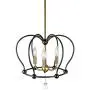 Kira Home Reyna 16'' 3-Light Modern Foyer Pendant Light Chandelier with Glass Crystal, Adjustable Height, Warm Brass Accents + Black Finish Kira Home Reyna 16'' 3-Light Modern Foyer Pendant Light Chandelier with Glass Crystal, Adjustable Height, Warm Brass Accents + Black Finish
