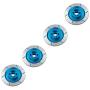 4PCS ShareGoo Aluminum Alloy 12mm Wheel Rim Hex Hub Brake Disc Decoration for HSP HPI Kyosho Traxxas Tamiya 1/10 4WD RC On-Road Racing Car Truck Tires,Blue